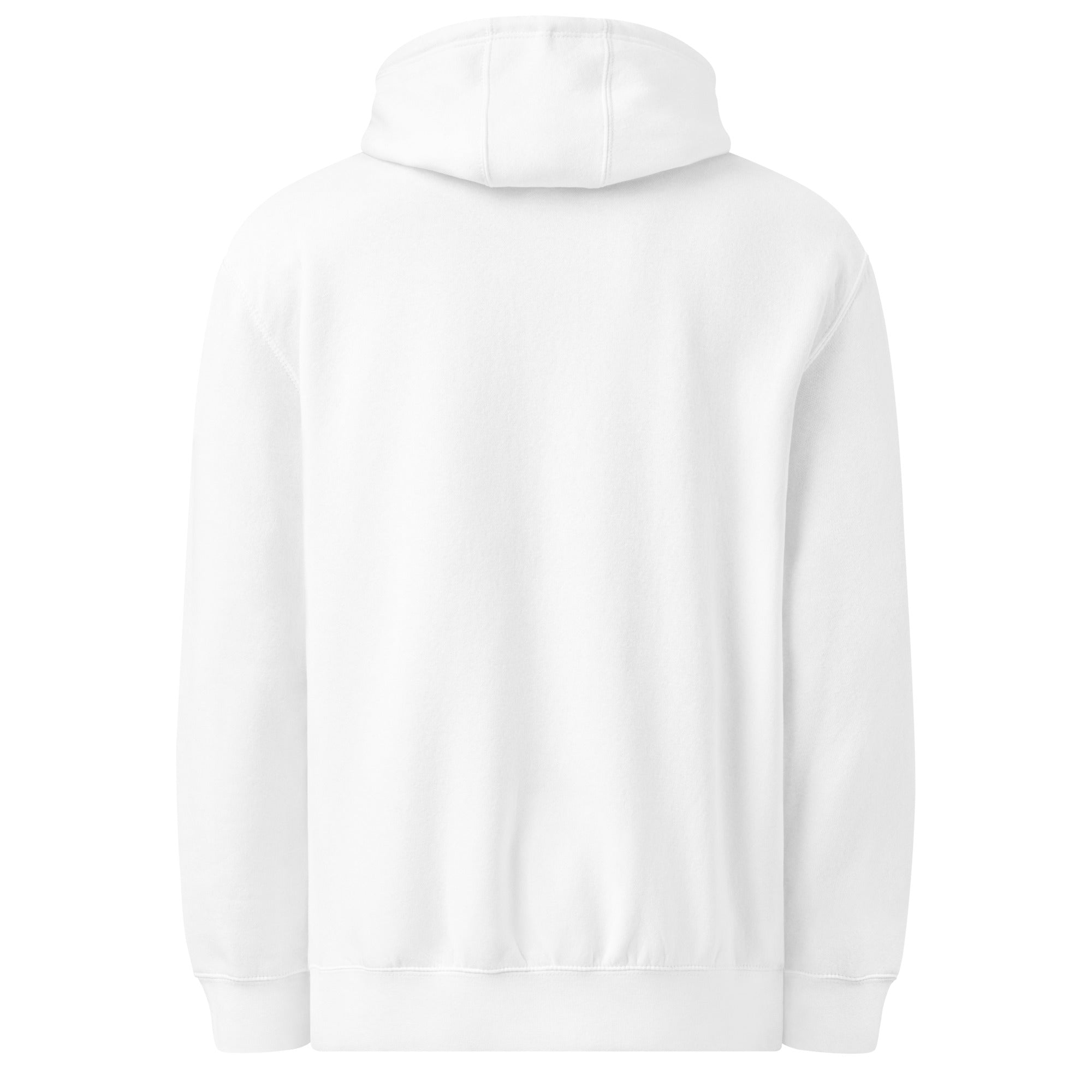 White hoodie on a white background