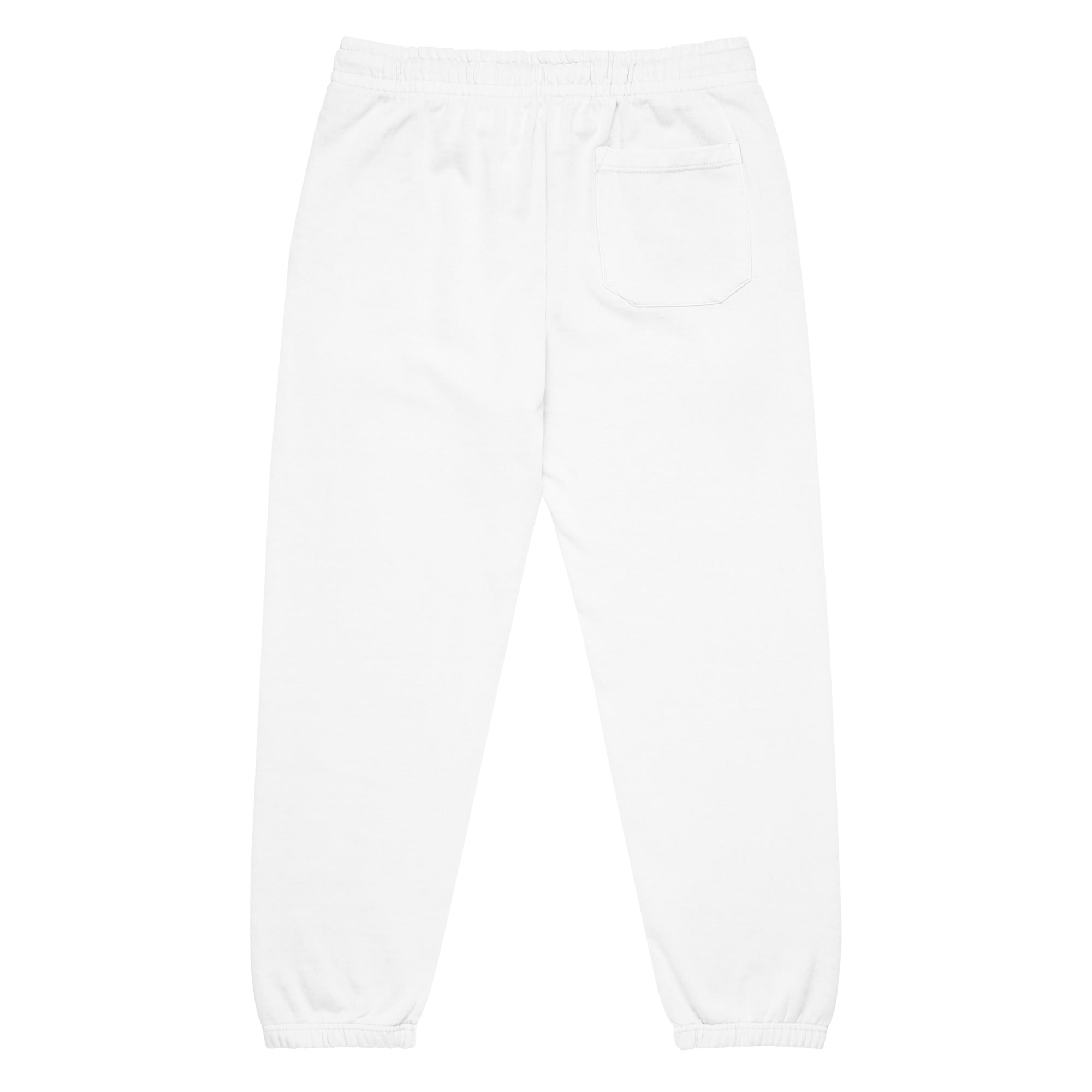 White sweatpants on a white background