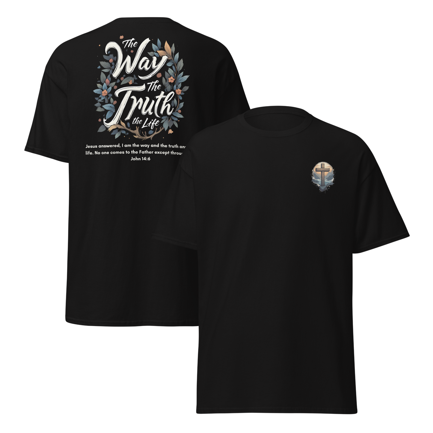 The Way, The Truth, The Life Christian T-Shirt inspired by John 14:6 – Jesus Bible Verse Faith Tee for Men & Women