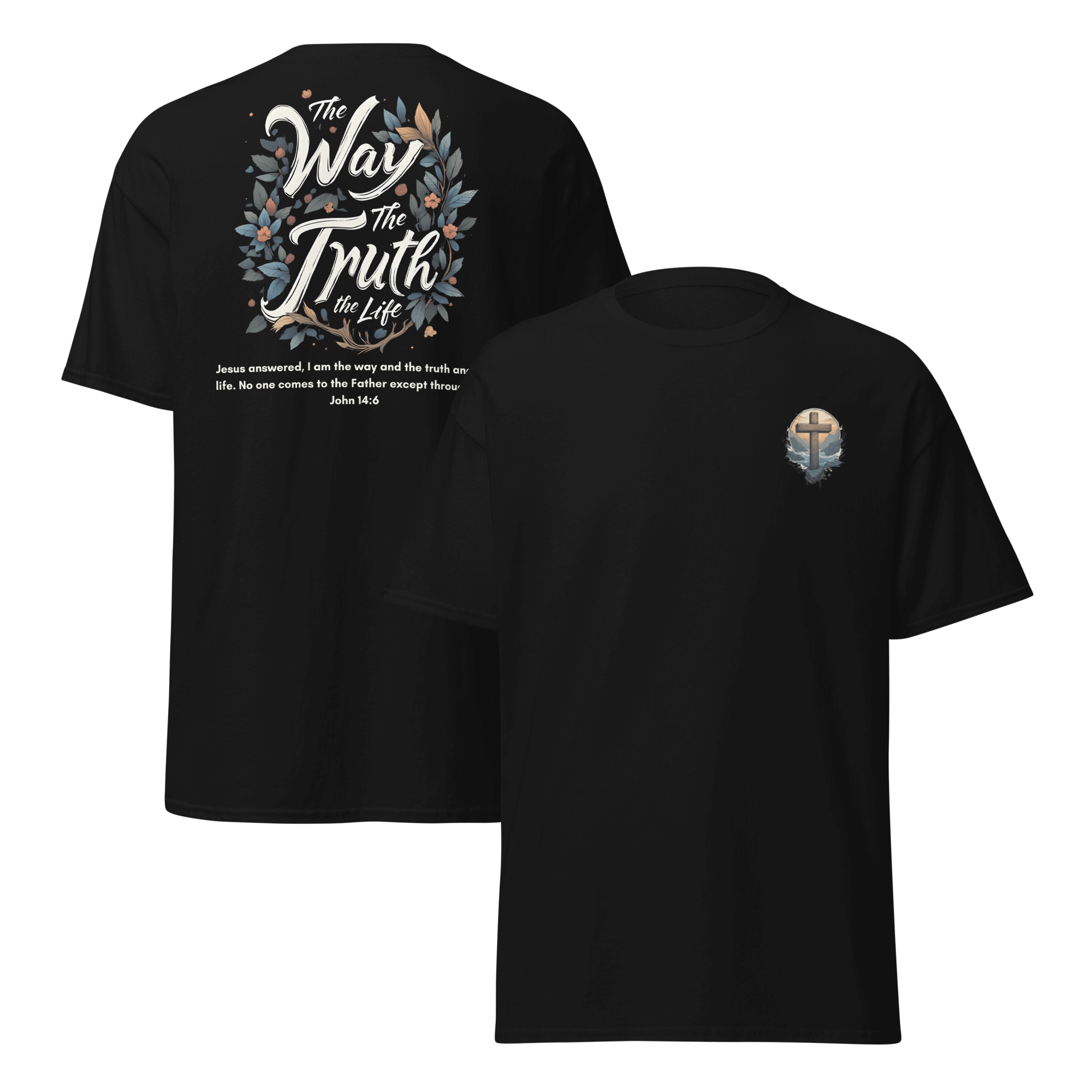 The Way, The Truth, The Life Christian T-Shirt inspired by John 14:6 – Jesus Bible Verse Faith Tee for Men & Women