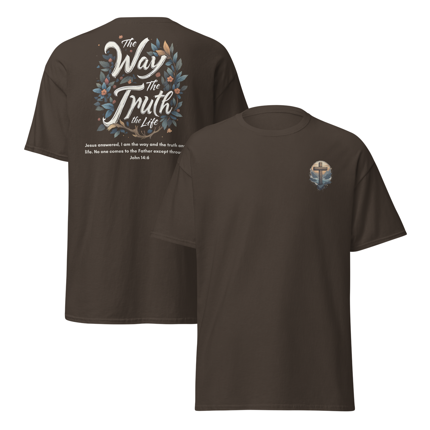 The Way, The Truth, The Life Christian T-Shirt inspired by John 14:6 – Jesus Bible Verse Faith Tee for Men & Women