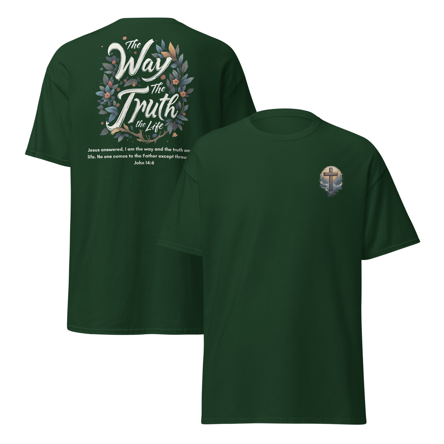 The Way, The Truth, The Life Christian T-Shirt inspired by John 14:6 – Jesus Bible Verse Faith Tee for Men & Women