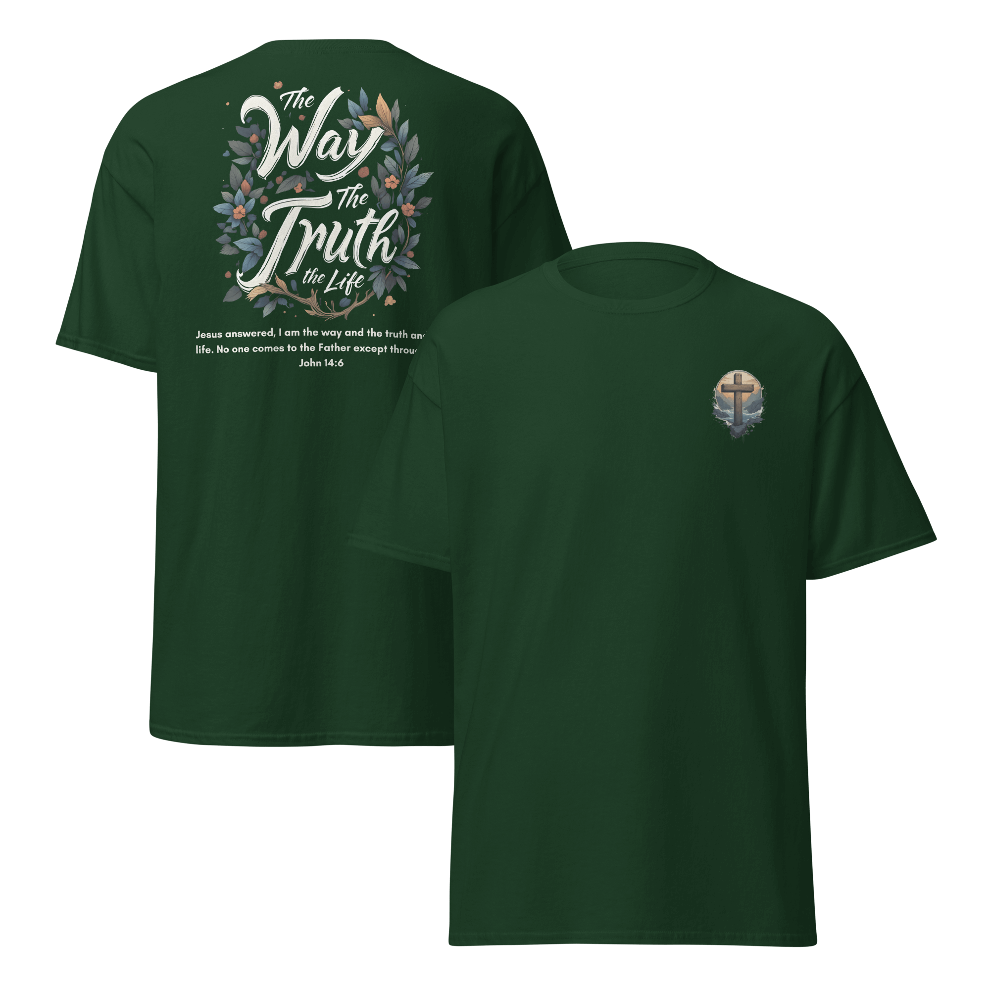 The Way, The Truth, The Life Christian T-Shirt inspired by John 14:6 – Jesus Bible Verse Faith Tee for Men & Women