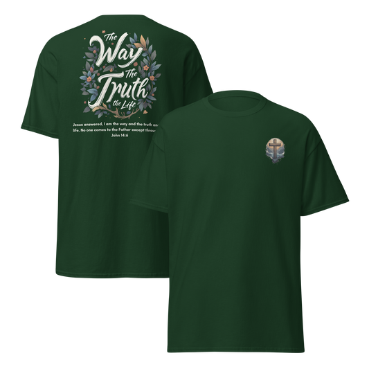 The Way, The Truth, The Life Christian T-Shirt inspired by John 14:6 – Jesus Bible Verse Faith Tee for Men & Women
