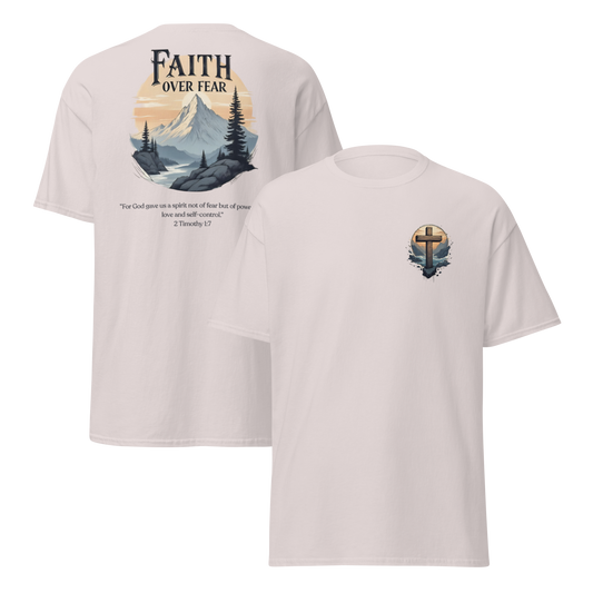 Faith Over Fear Christian T-Shirt 2 Timothy 1:7 – Courage and Faith Apparel by Swayze