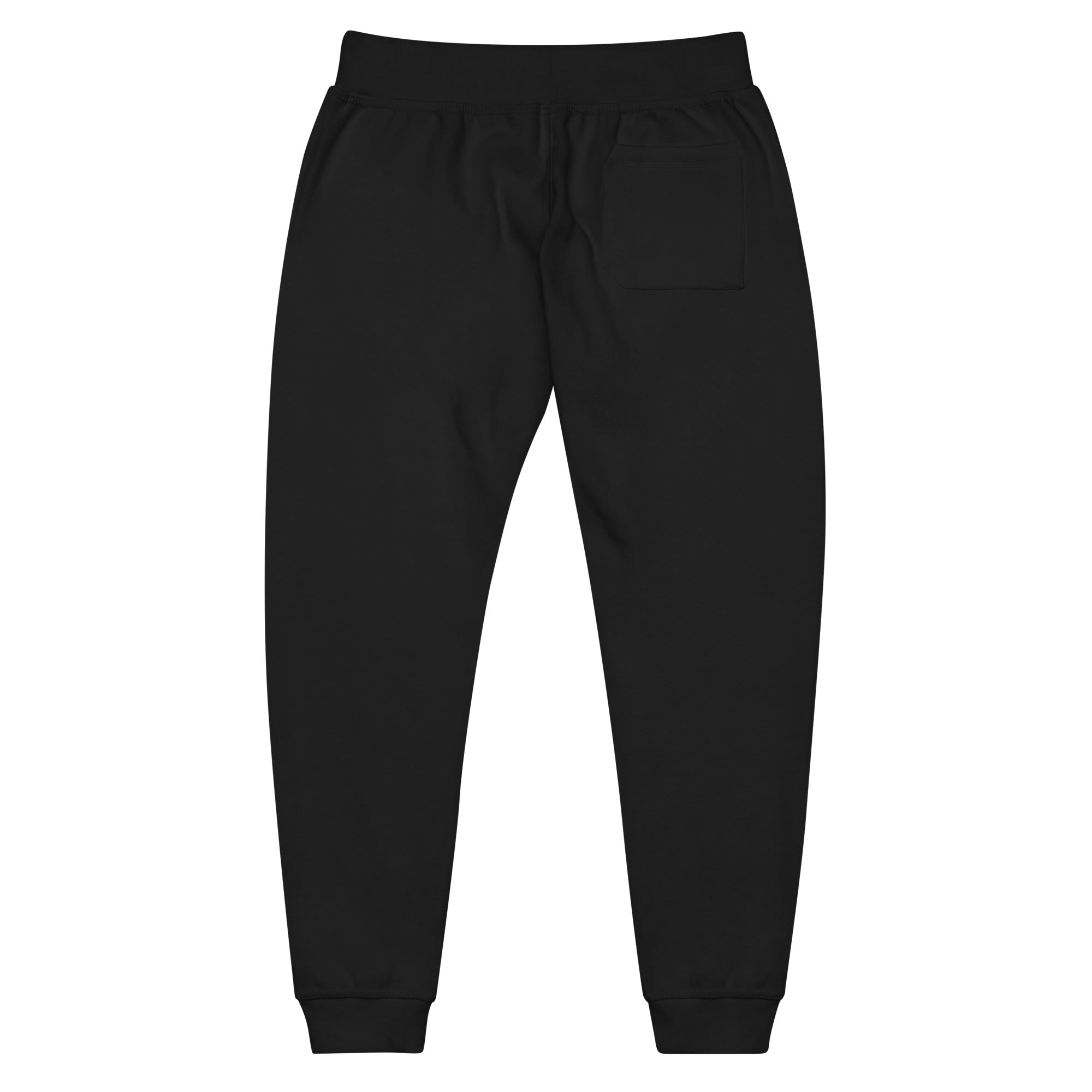 Black sweatpants on a white background