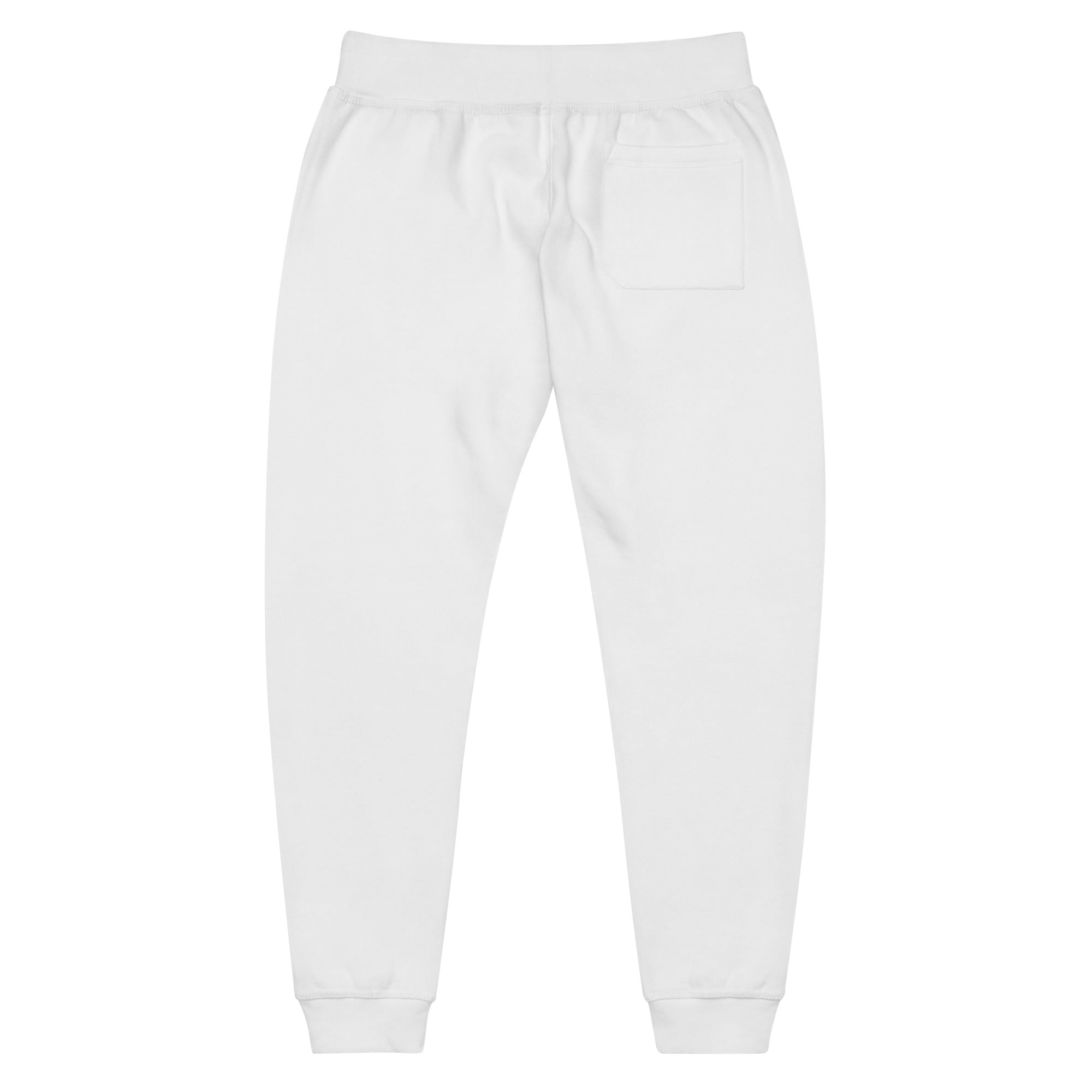 White sweatpants on a white background