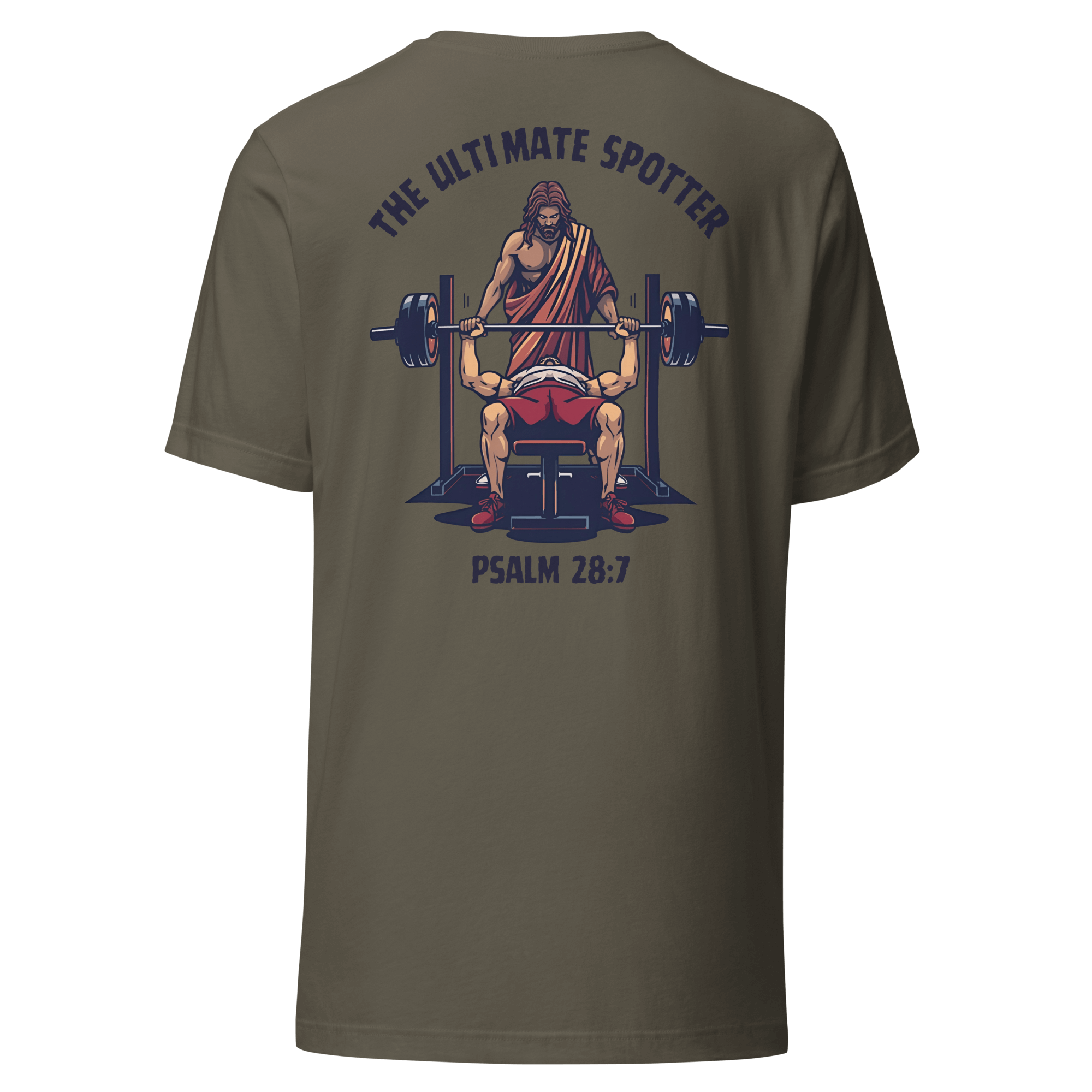 Ultimate Spotter Shirt – Men’s Christian Workout Tee with faith-inspired design for strength and confidence